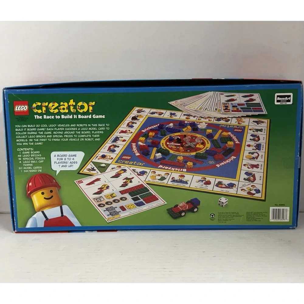 Vintage LEGO CREATOR The Race To Build It Board Game 100% Complete Set